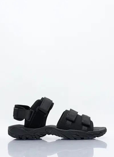 Comme Des Garçons Homme Deux Touch-fastening Strap Sandals In Black