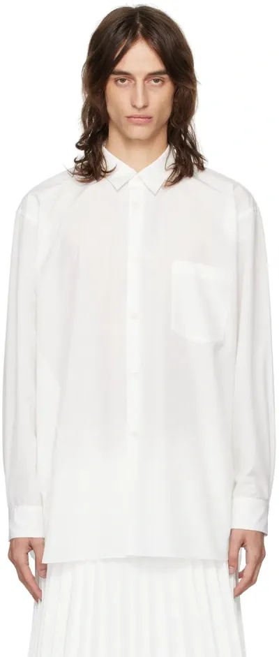 Comme Des Garçons Homme Deux White Asymmetric Shirt