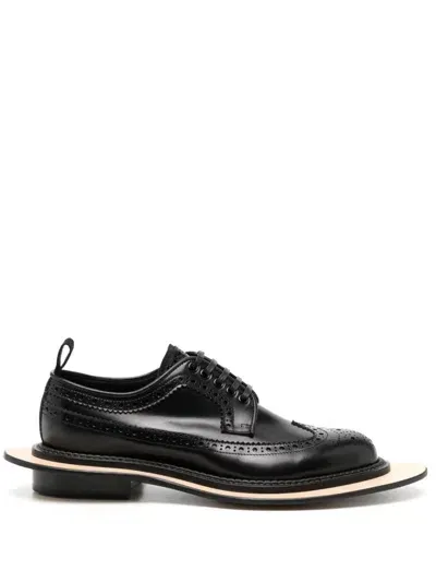 Comme Des Garçons Homme Deux X Kids Love Gaite Leather Brogues In Black