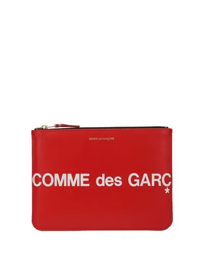 Comme Des Garçons Huge Logo Pr In Red