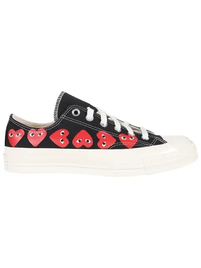 Comme Des Garçons Logo Sneakers In Black