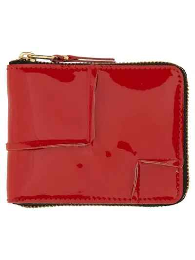 Comme Des Garçons Reversed Herm Wallet In Red