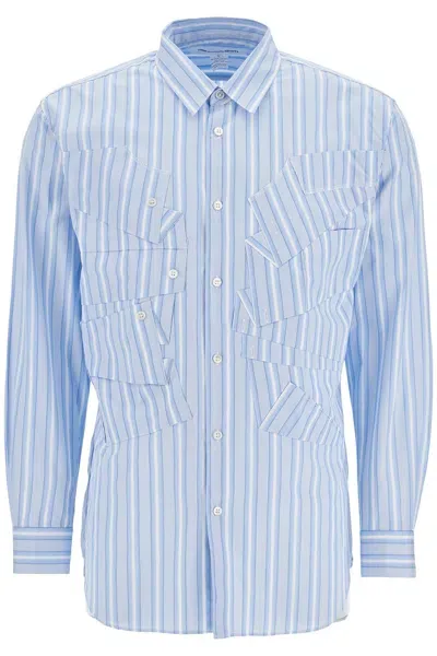 Comme Des Garçons Shirt Camicia Con Inserti In Blue