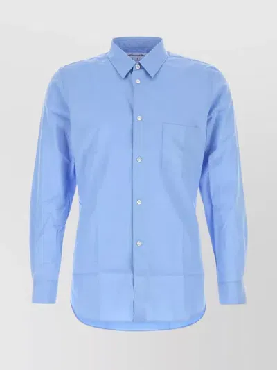 Comme Des Garçons Shirt Poplin Collar Button-down In Blue