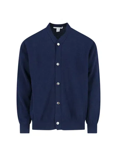 Comme Des Garçons Shirt V-neck Cardigan In Blue