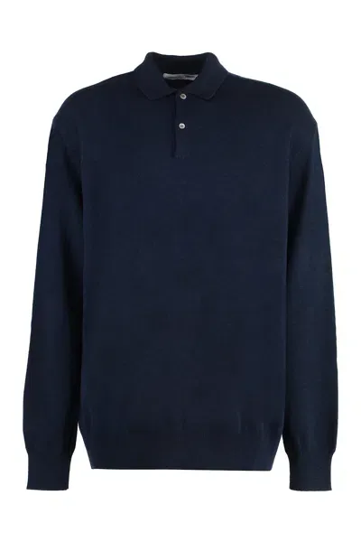 Comme Des Garçons Shirt Wool Pullover In Blue