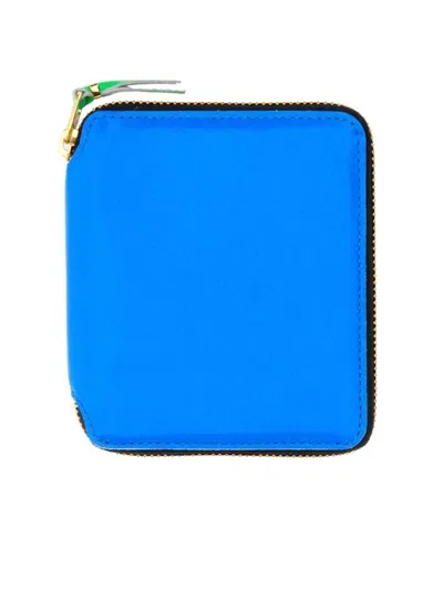 Comme Des Garçons Super Fluo Wallet In Blue