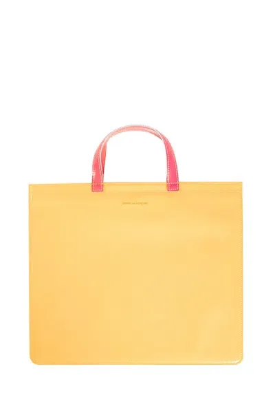 Comme Des Garçons Unisex Orange Tote Bags