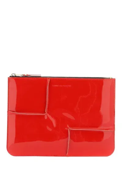 Comme Des Garçons Wallet Cdg Reversed Hem Serie Zipped Wallet In Red