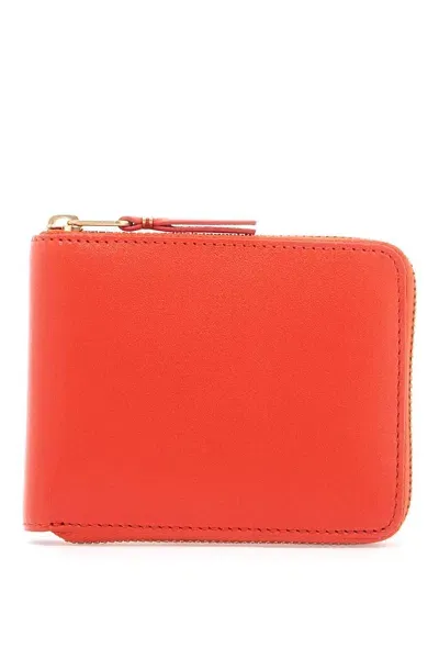 Comme Des Garçons Wallet Classic Zip Around Wallet Portfolio In Red