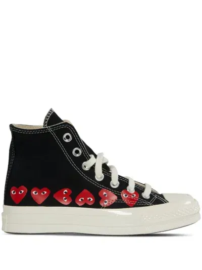 Comme Des Garçons X Converse Play High-top Sneakers In Black