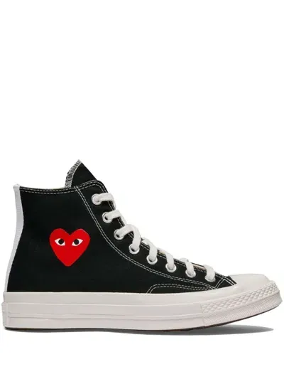 Comme Des Garçons Play X Converse Single Heart Chuck '70 Sneakers In Black