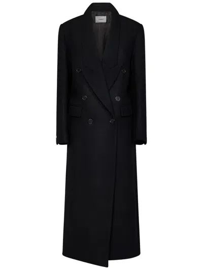 Coperni Wool Blend Long Coat In Black