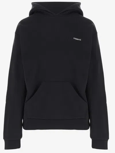 Coperni Cotton Blend Sweatshirt With Logo In Black