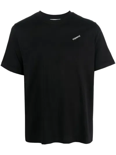 Coperni Embroidered-logo Short-sleeve T-shirt In Black