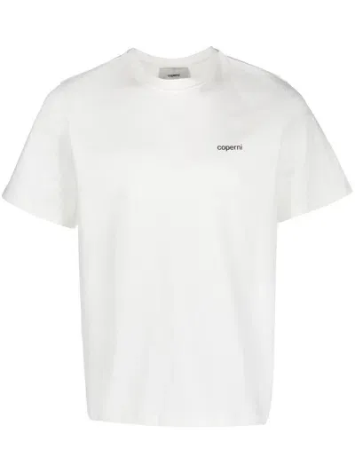 Coperni Logo-print Cotton T-shirt In Weiss