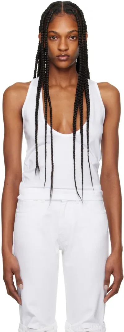 Coperni White Deep Cut Tank Top