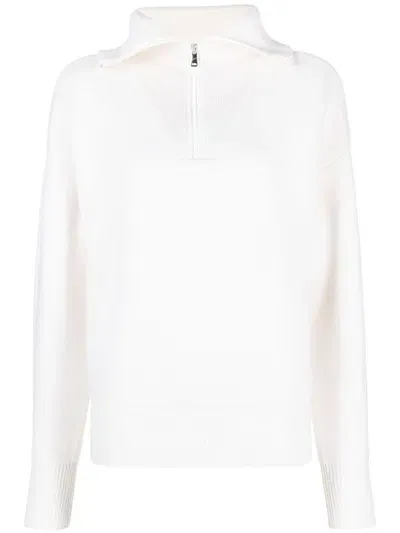 Coperni Wool-blend Half-zip Jumper In White