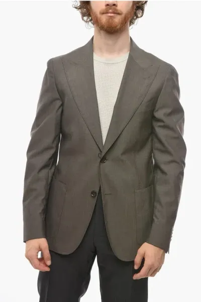 Corneliani Cc Collection Virgin-wool Reward Single-breasted Blazer With In Brown