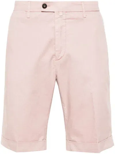 Corneliani Twill Chino Shorts In Pink