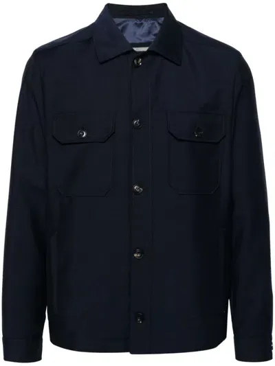 Corneliani Shirt Jacket In Blue