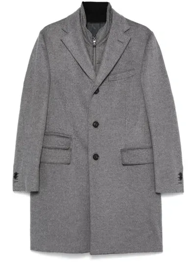 Corneliani Wool Coat In Grey