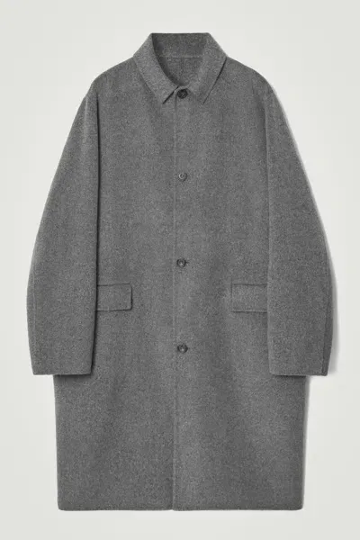 Cos Double-faced Wool Coat In Grey