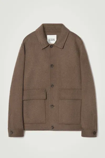 Cos Double-faced Wool Jacket In Beige