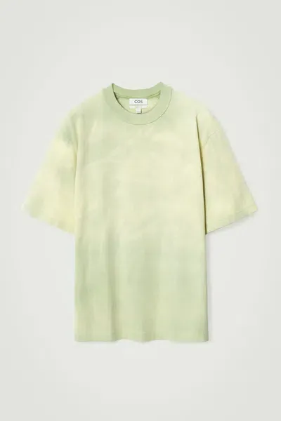 Cos Oversized Acid-wash T-shirt In Green