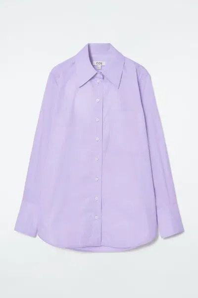 Cos Oversized Tailored Shirt In Purple