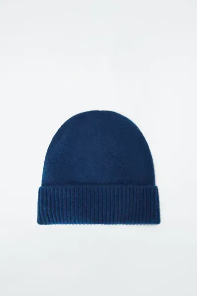 Cos Pure Cashmere Beanie In Blue