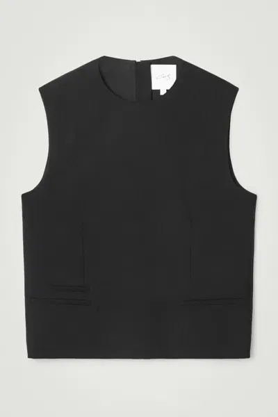 Cos The Tailored Wool Vest In Black