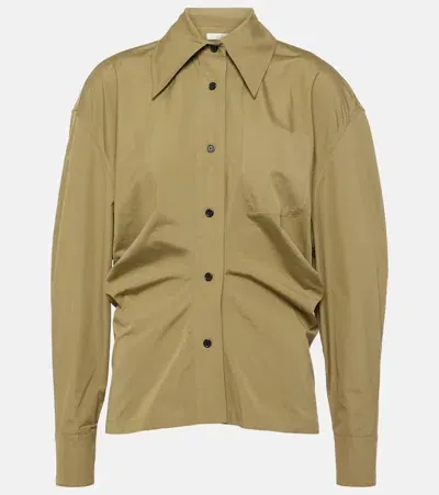 Co Tton Poplin Shirt In Green