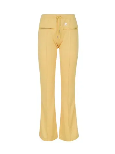 Courrèges Interlock Tracksuit Pants In Yellow