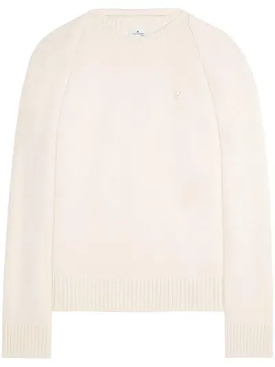 Courrèges Layered Logo-embroidered Sweater In Neutrals