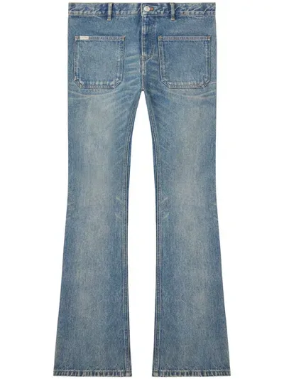 Courrèges Halbhohe Bootcut-jeans In Blue