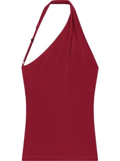 Courrèges Slash Asymmetrical Top In Red