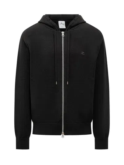 Courrèges Hoodie With Logo In Black