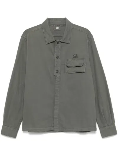 C.p. Company Armored Shirt In Green