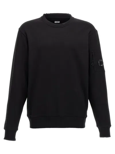 C.p. Company Logo Badge Sweatshirt In Black