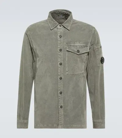 C.p. Company C. P. Company Lens Cotton-blend Corduroy Shirt In Green