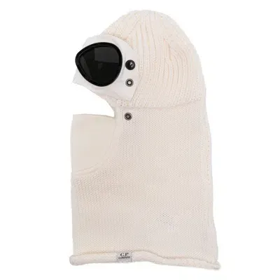 C.p. Company Cp Company Merino Wool Goggle Balaclava In White