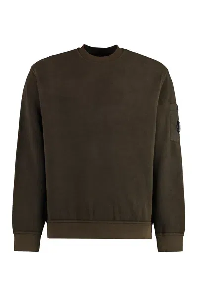 C.p. Company Cotton Crew-neck Sweatshirt In Green