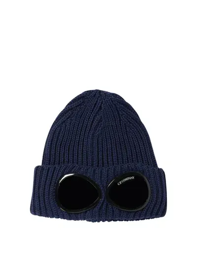 C.p. Company C.p.company "goggle"  Extra Fine Merino Wool Beanie In Blue