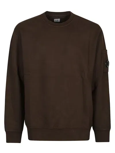 C.p. Company Diagonal Lens Sweatshirt In Green