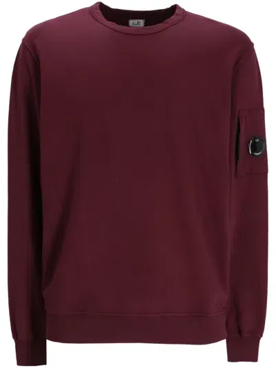 C.p. Company Fleece Crew-neck Sweatshirt In Red