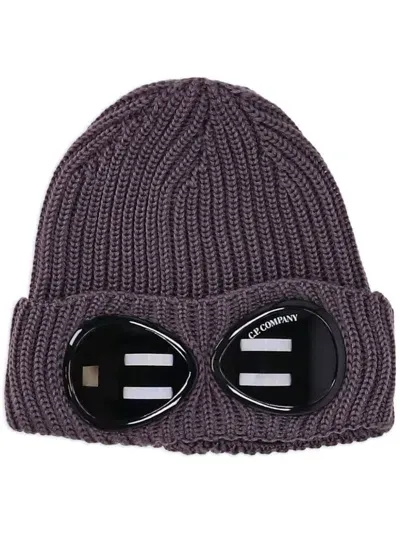 C.p. Company Goggle Beanie In Purple