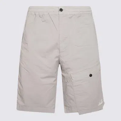 C.p. Company Grey Cotton Shorts In Drizzle