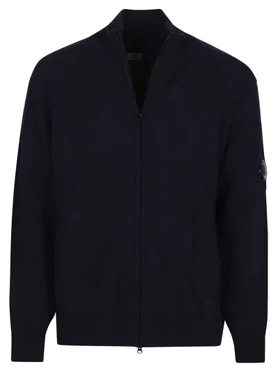 C.p. Company Grs Zipped Cardigan In Blue