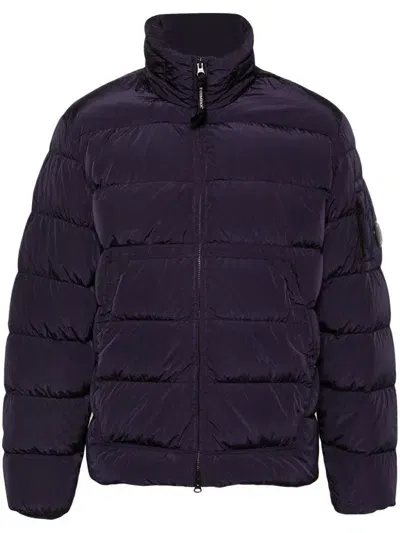 C.p. Company Lens-detail Padded Jacket In Blue